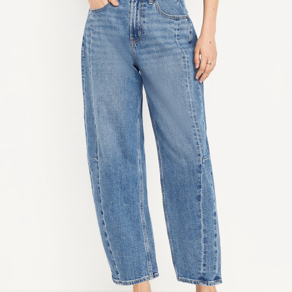 Old Navy Women's Jeans High Waisted Ankle Barrel